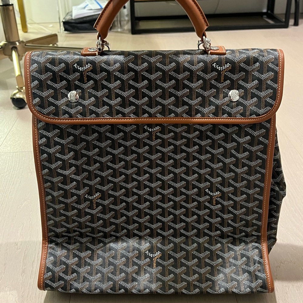Goyard Black and Tan Men's Backpack